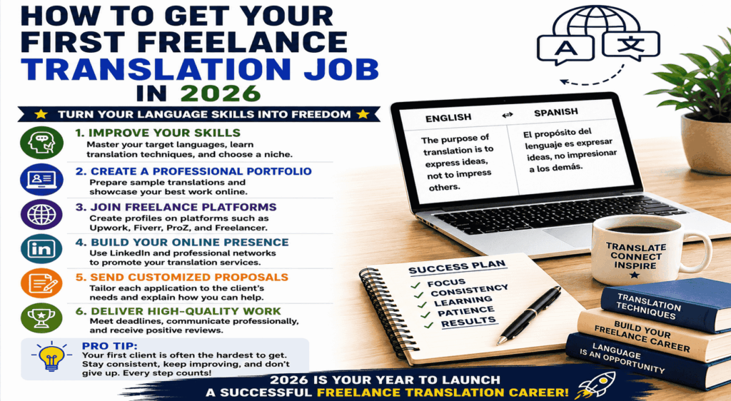 HOW TO GET YOUR FIRIST GIG AS A FREELANCE TRANSLATOR 2026 - Luyana Cabral